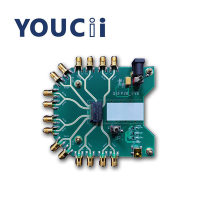QSFP28 EVB SFP ewaluacyjna płytka z czterema wejściami i wyjściami
